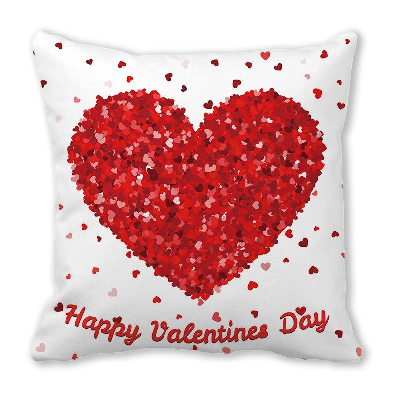 Home Decor Valentine'S Heart Love Wild Decorative Pillow Covers Pattern Cushion Cover Suitable For Sofa Bedroom Car Pillow Cover