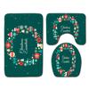 Christmas Bathroom Floor Mat Toilet Three-Piece Set