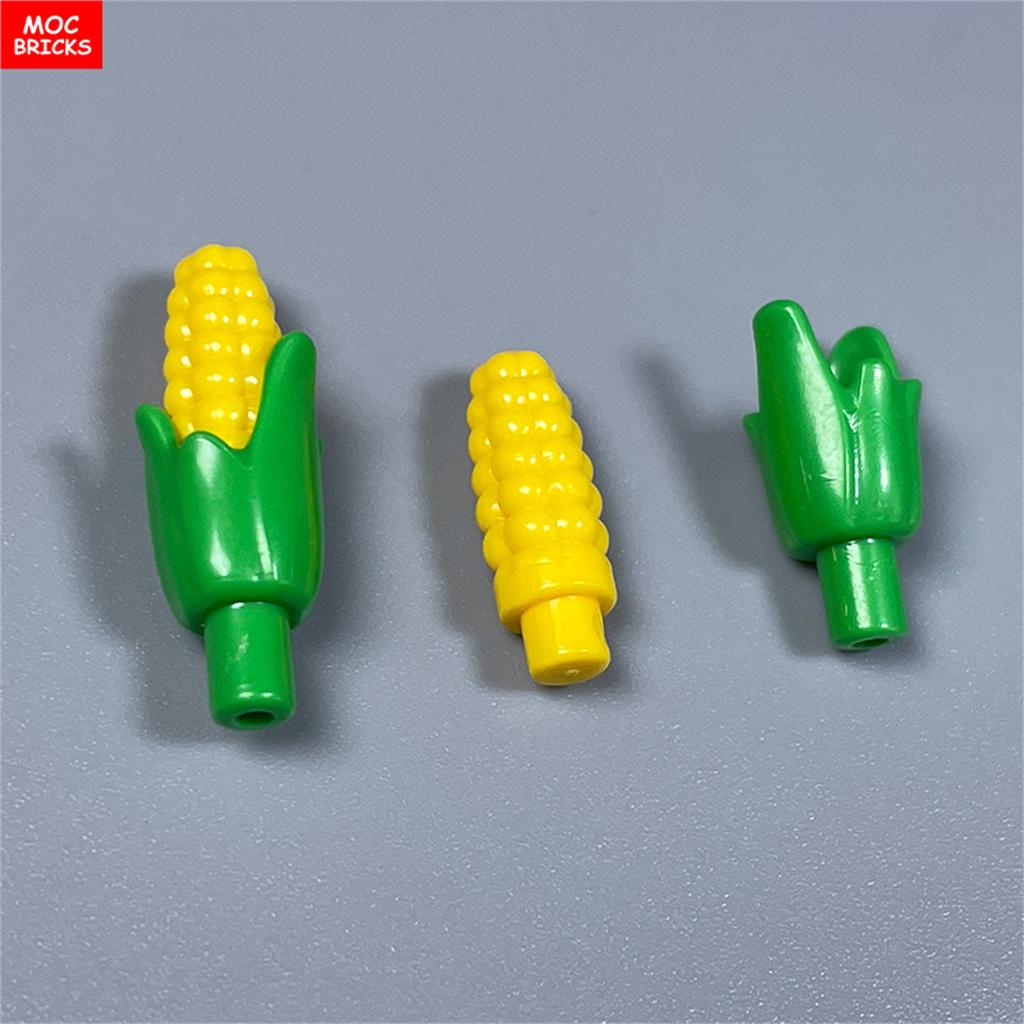 MOC Bricks Corn Crop Sheep Goat Vegetable Food Plant Building Blocks Accessories Village Farm Scene Toy Friends Children's Toys