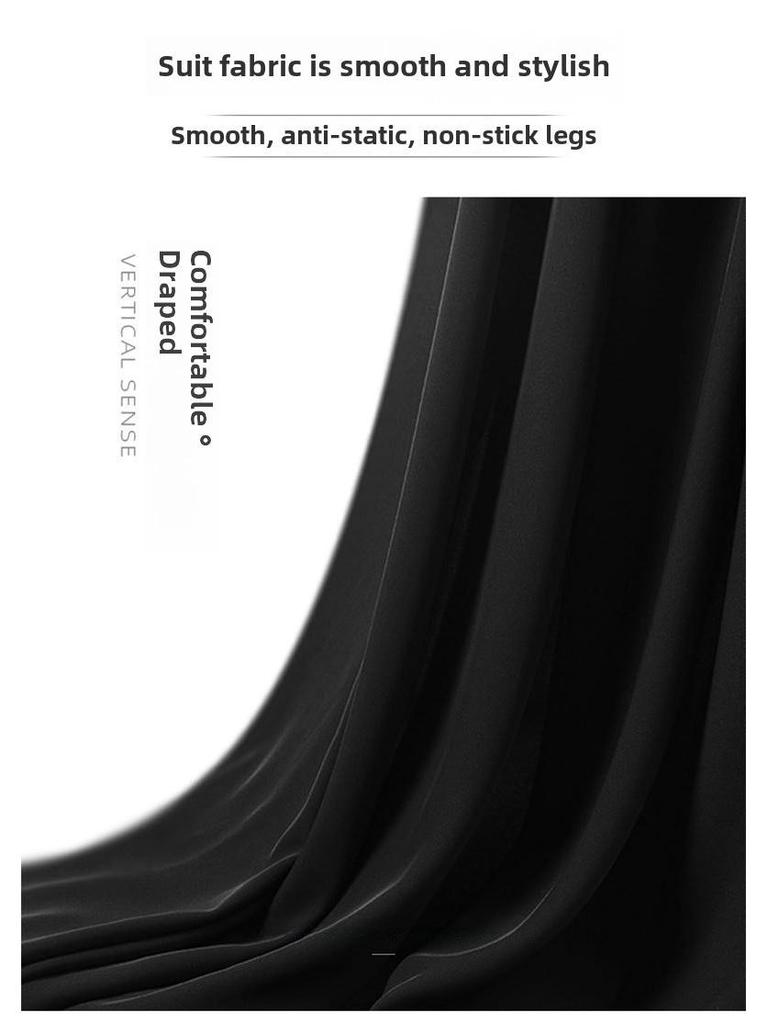 2023 Women's High-Waist Wide-Leg Slim Suit Pants – Stylish Spring/Summer Trousers