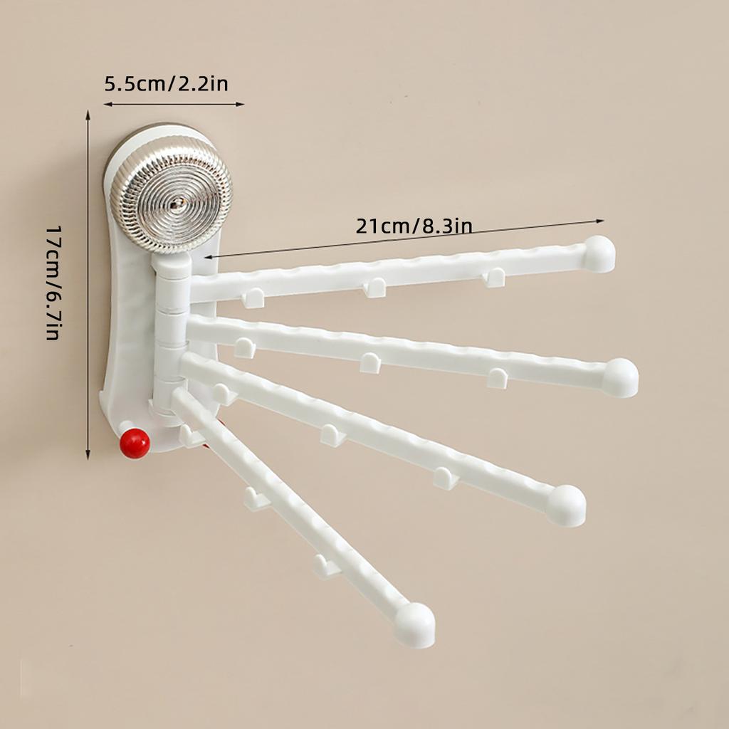 Suction Cup Towel Storage Rack Rotatable Multilayer Towel Holder Wall Mounted Kitchen Bathroom Towel Drying Organizer Shelf