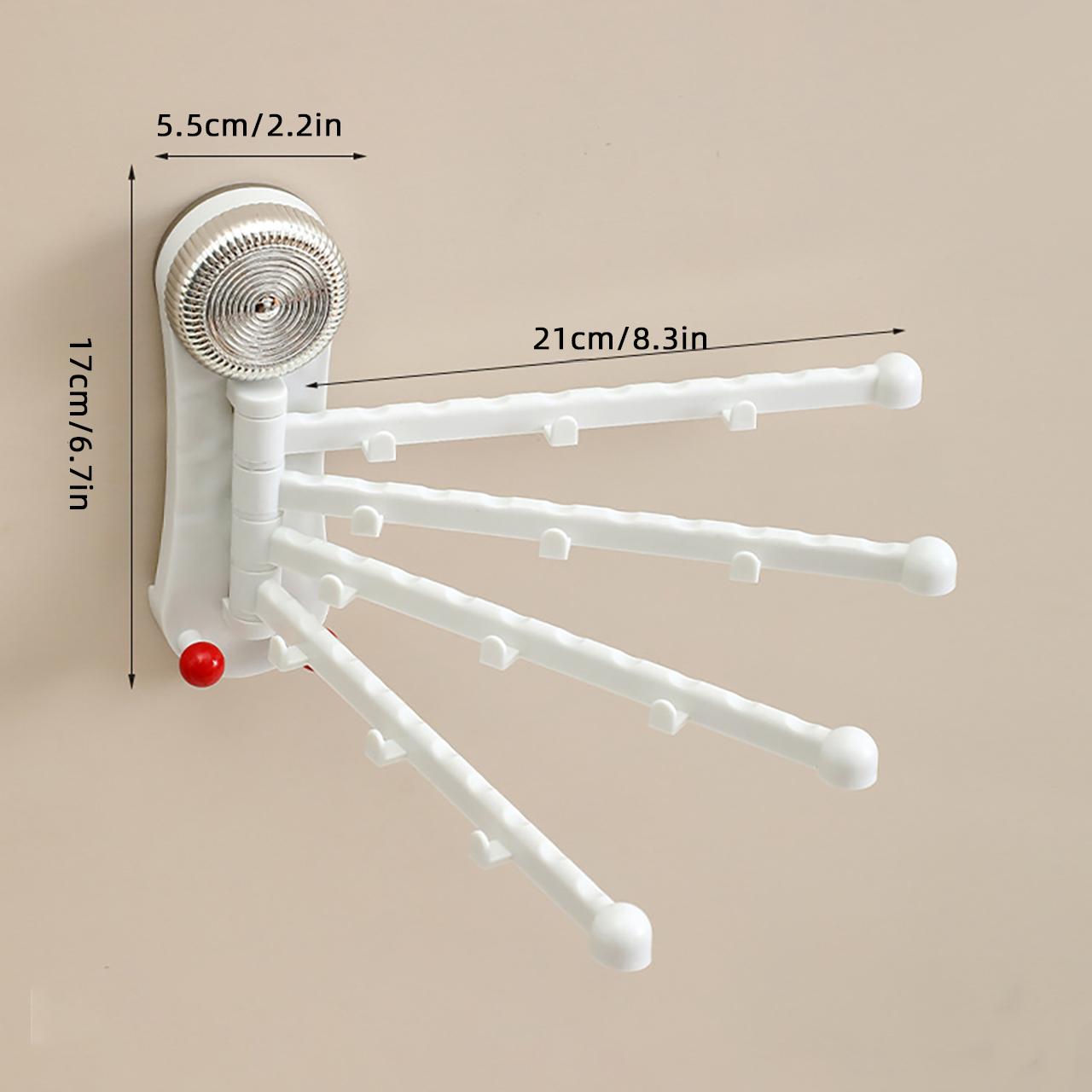 Suction Cup Towel Storage Rack Rotatable Multilayer Towel Holder Wall Mounted Kitchen Bathroom Towel Drying Organizer Shelf белый