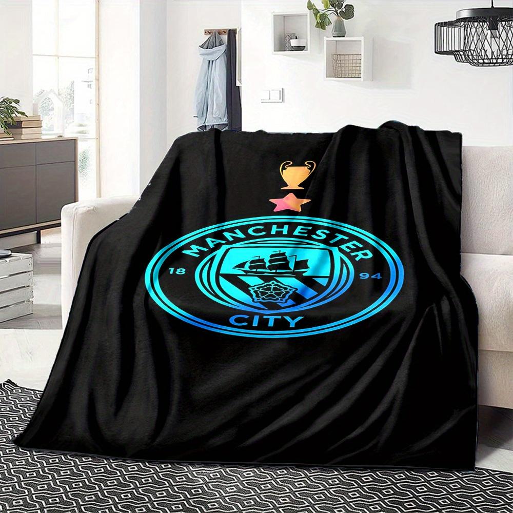 1pc Flannel Blanket, Manchester,Champions,Star Pattern Printed Blanket, Sofa Bed Sofa Car Office Camping Travel Warm And Comfortable Soft Bl