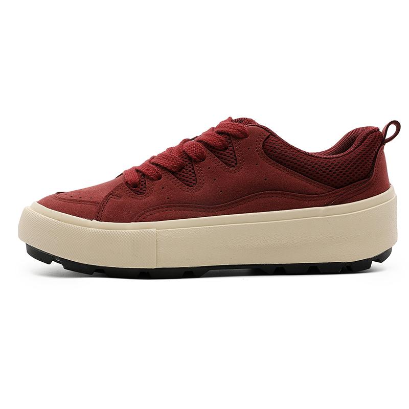 

Модные мужские кроссовки на платформе 2025 Модные Удобные Противоскользящие На шнуровке Уличные Скейтборд Повседневные Туфли Балетки Высококачественные Кроссовки 44 красный