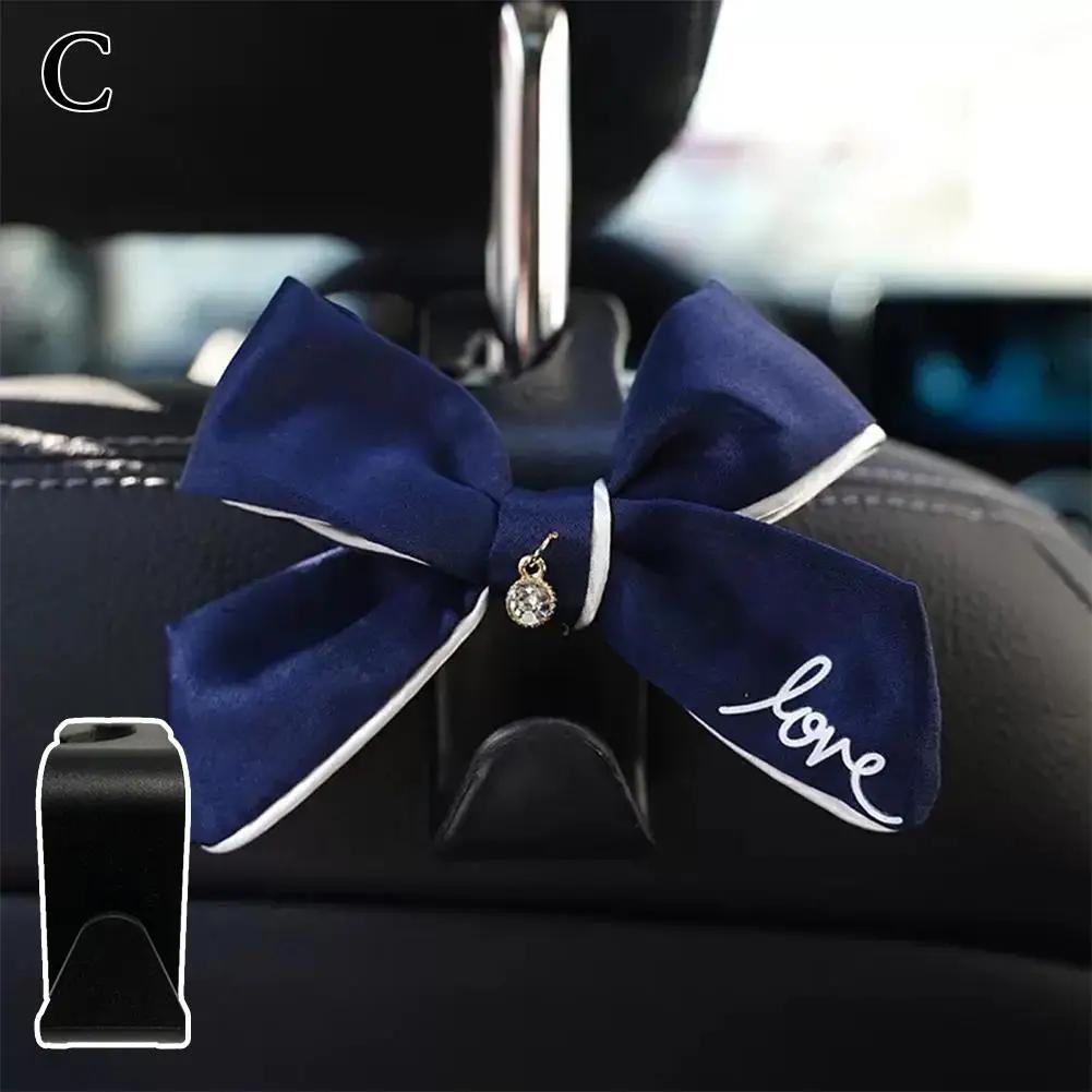 Car Hook Cartoon Cute Bow For Car Back Hook Sundries Cute Rear Placement Tool Interior Accessories B7j1