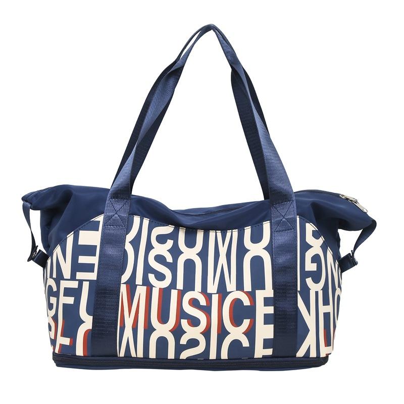 New printed large-capacity fitness bag short-distance business trip storage travel bag dry and wet separation yoga bag manufacturer wholesale