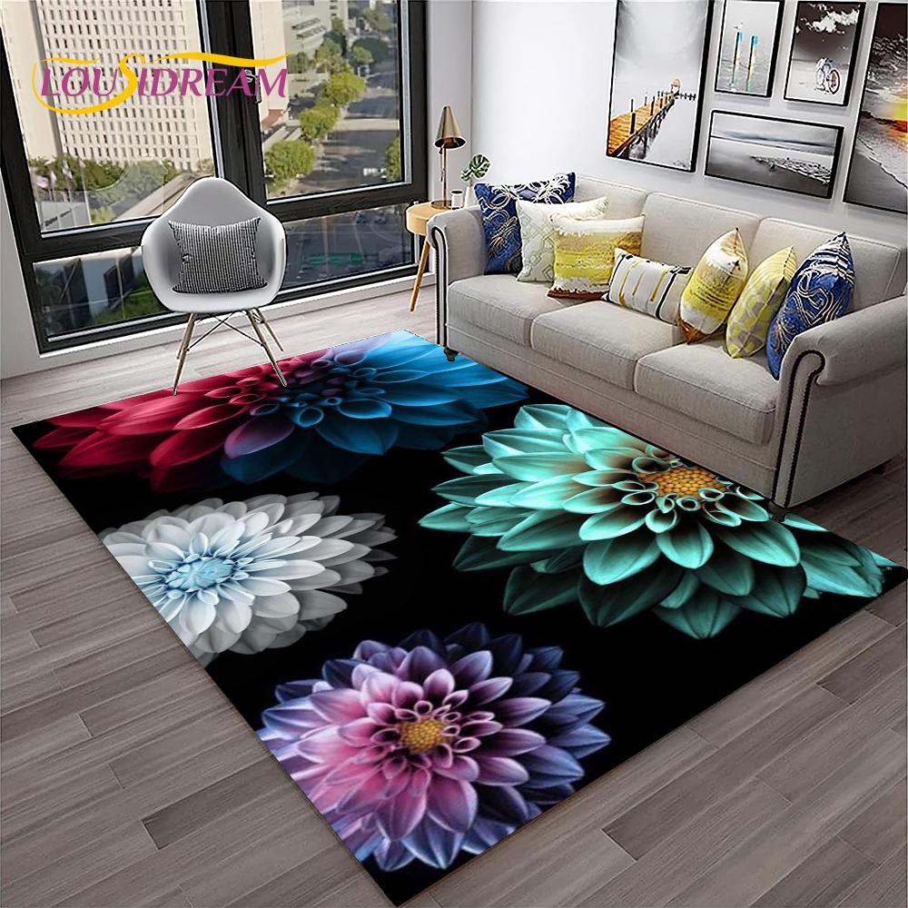 Daisy Nordic Sun Flowers  Carpet Rug for Home Living Room Bedroom Sofa Doormat Decor,kids Play Area Rug Floor Mat