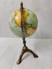 Antique Brass Globe with Stand | Vintage World Map Globe | Decorative Tabletop & Desk Essentials | Vintage Replogle World Globe