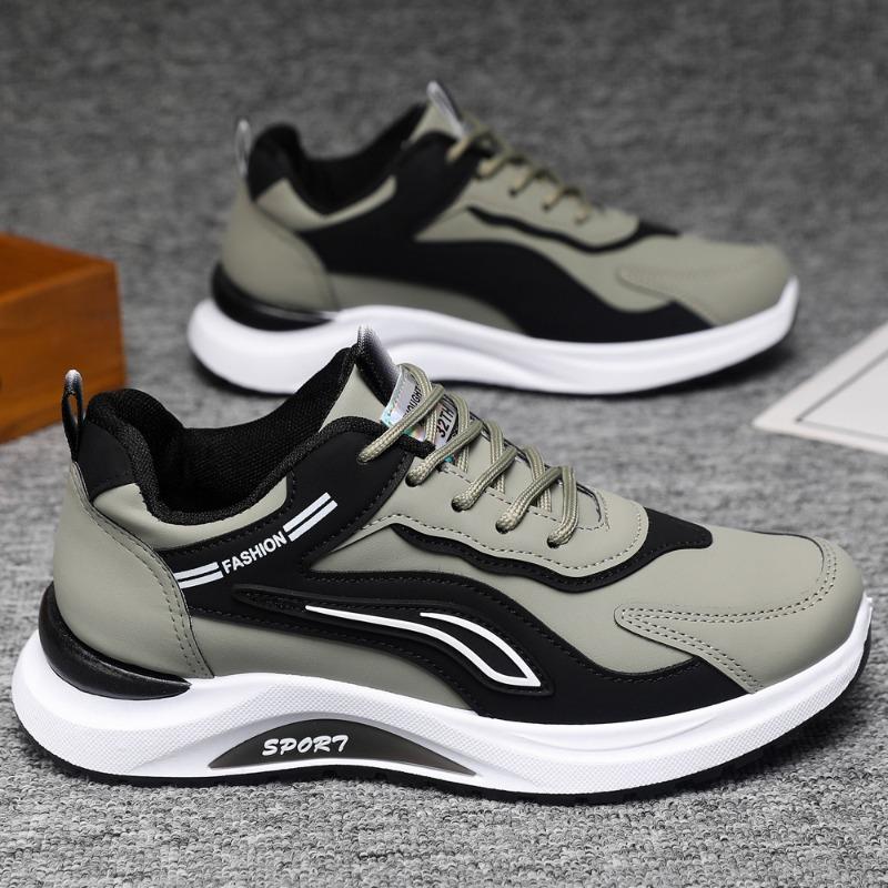 Casual men's shoes new autumn breathable leather sports running shoes men's versatile soft-soled sports men's shoes