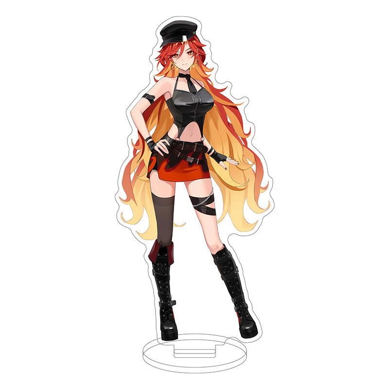 Game Yuanshen HoYoFair Acrylic Stand Scaramouche Brooch Badge Transparent Card Wanderer Balladeer Furina Decor Ornament Gifts
