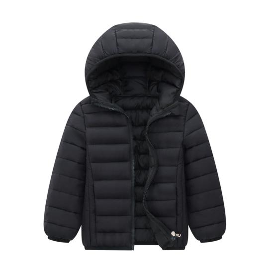 Dětský zimní kabát s kapucí, prošívaná bunda, větruodolný zip, sportovní kabát, lehký, teplý, dětské módní svrchní oblečení do školy, na venkovní aktivity