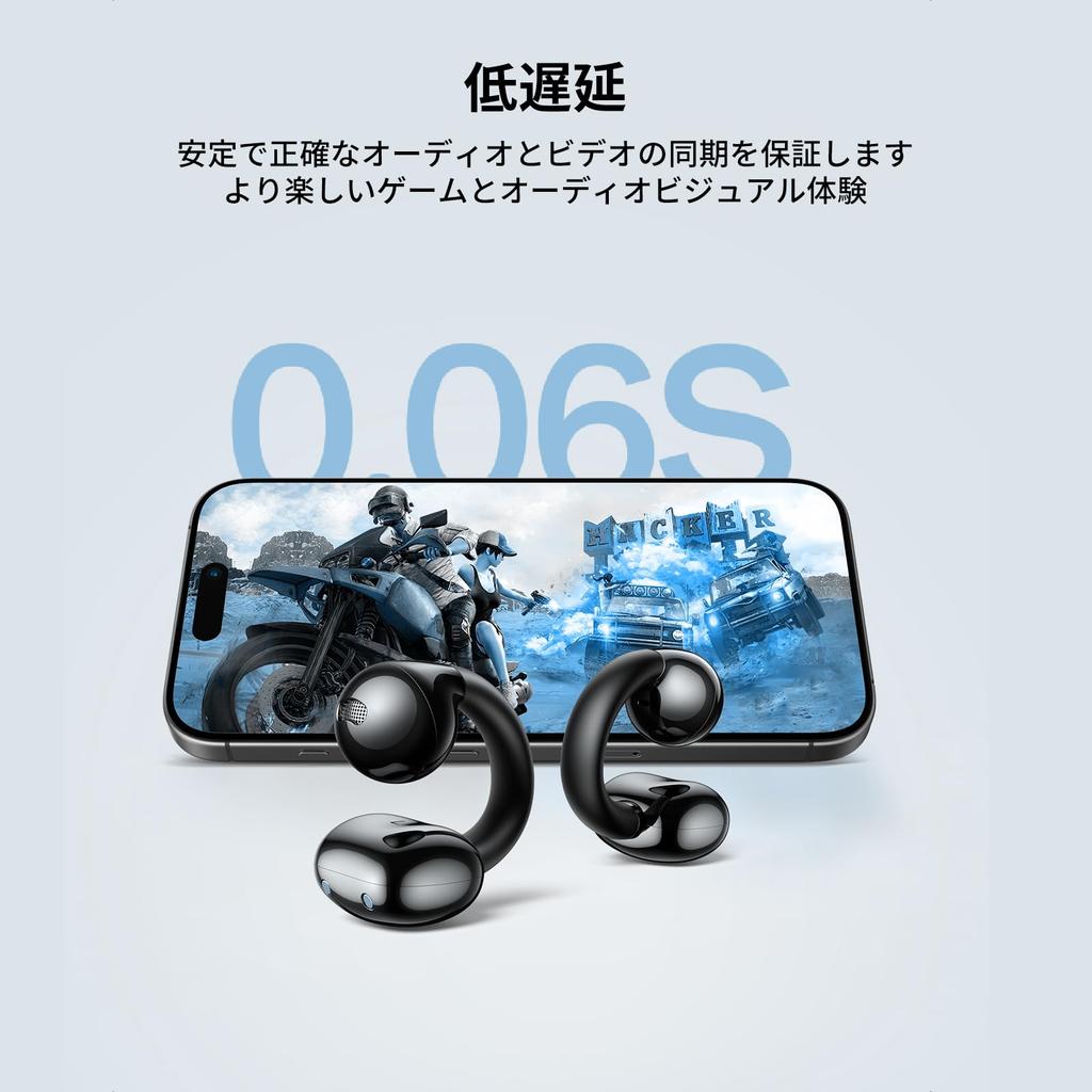 UGREEN Wireless Bluetooth Ear Cuffs with and AI Noise Cancellation for Fully IPX5 Up To 30 Hours of Earbuds 5.4 Hi-Fi Sound, ENC, Calls. [Open-Ear,