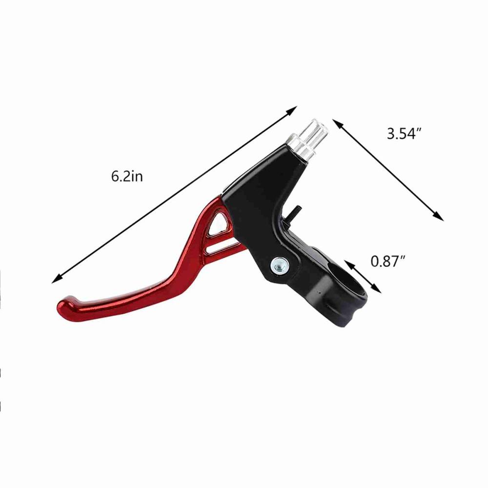1 Pair Aluminum Alloy Bicycle Brake Levers 4 Finger Grip Universal Fit Bike Brake Handle Lightweight 2.2cm Diameter