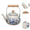 Enamel Teapot Porcelain Enameled Teakettle 2.5L Sturdy Water Milk Warmer Kettle Coffee Pot for