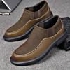 Designer Cow Suede Business Men's Dress Shoes Autumn Winter Velvet Warm Men Platform Shoes Large Size Ankle Boots Male