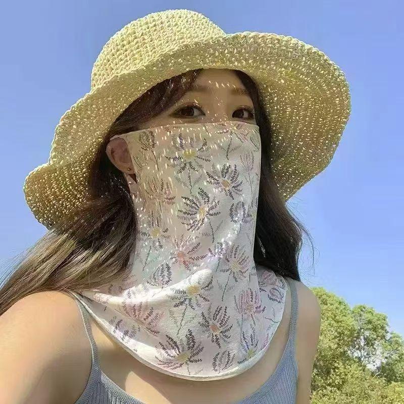 Summer Neck Collar Scarf Sun Protection Mask For Women Driving Cycling Uv Resistant Scarf Face Mask Neck Protector Neck Cover