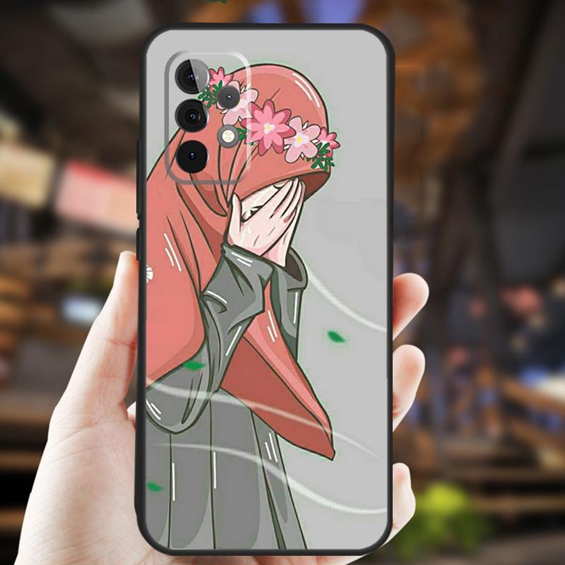 Muslim Arabic Hijab Girl Case For Samsung Galaxy A05 A06 A22 A53 A33 A26 A16 A56 A36 A32 A52 A54 A34 A14 A55 A15 A35