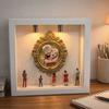 DIY Mini Museum Silhouette Box with LED Light Mini Museum Frame Kit with 5 Figurines And 1 Frame Personalized Photo Display Case for Wedding Birthday