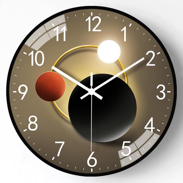 Simple Digital Wall Clock Silent Non Ticking Punch Free Wall Mounted Clock for  Kitchen Living Room Bedroom Bathroom