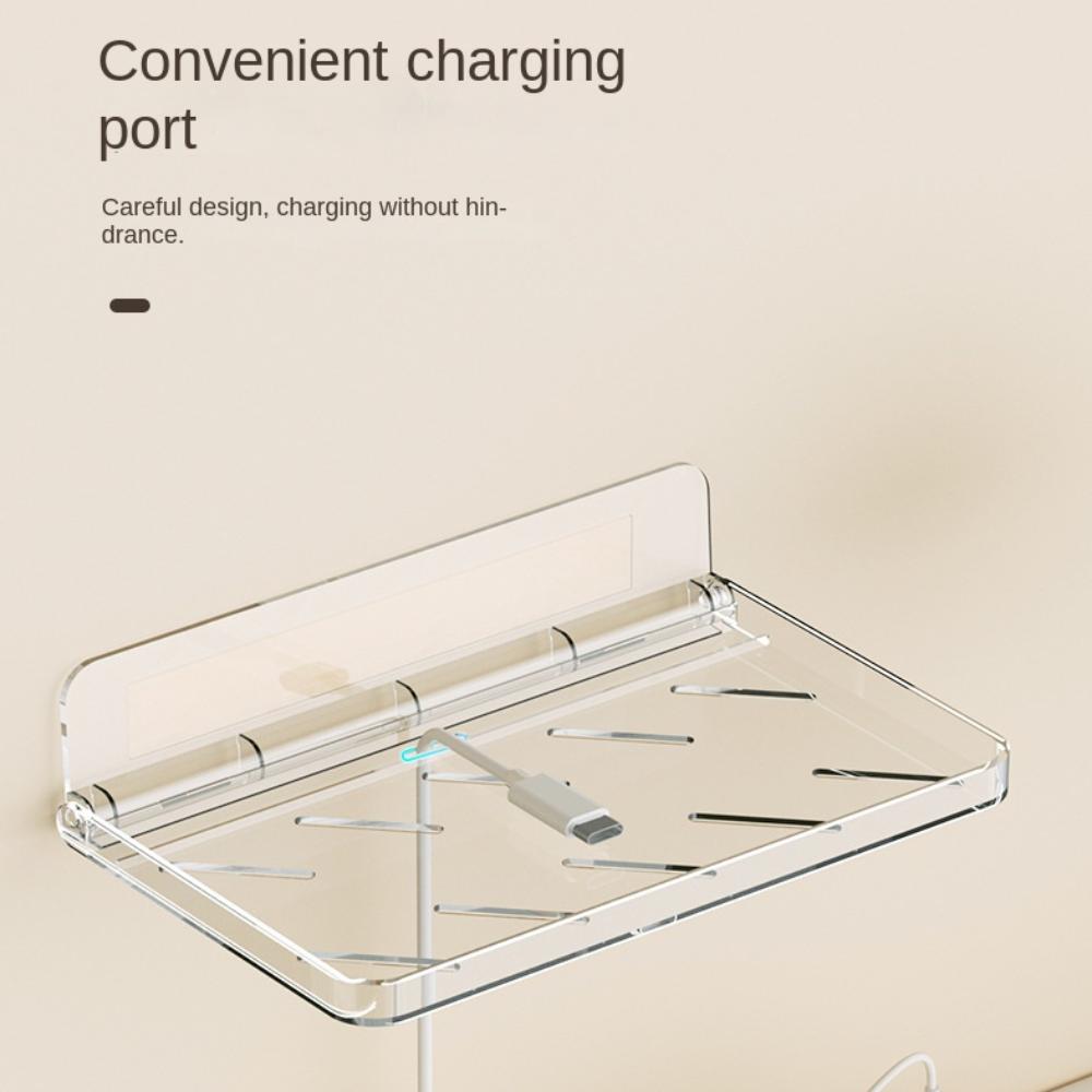 Folding Plate Wall Shelf Foldable Paper Towel Holder Tray Wall Mounted Shelf  Towel