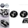 Logo BMW für echtes Kohlefaser Schwarz Silber 74mm Hauben-Kofferraum-Plakette Emblem