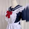 Japanisches Lolita Klassisches Dienstmädchen-Outfit – Schwarz-Weißer Rock mit Schürze