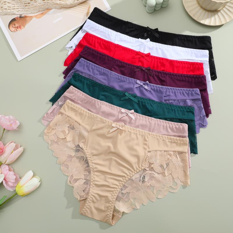 1 Stück Damen High Waist Plus Size Spitze Unterwäsche, Modisch, Atmungsaktiv, Weich und Bequem Damen Unterwäsche, Hochwertige Sexy Unterwäsche