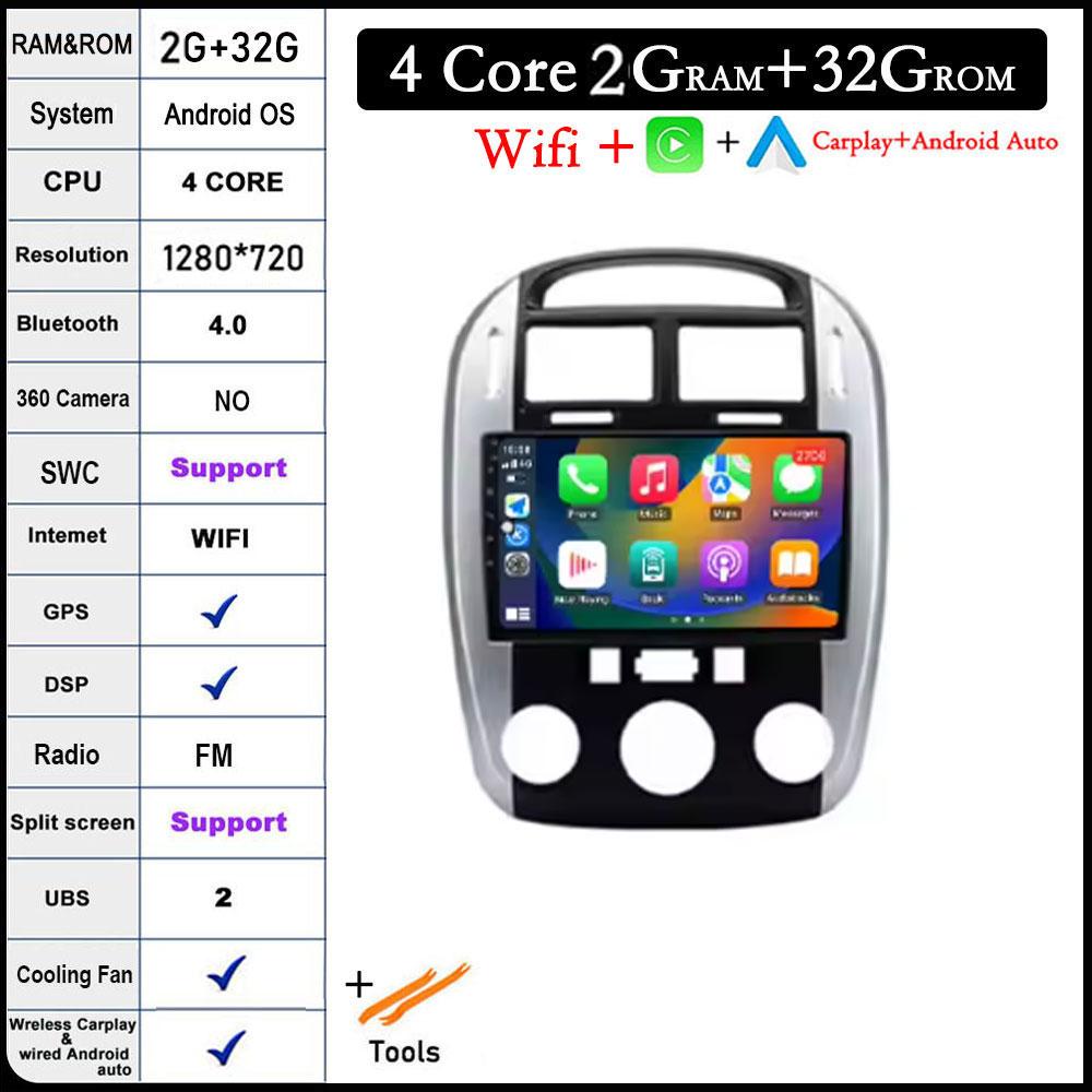 

9-дюймовый Android 14 для KIA Cerato 1 LD 2017-2020 сенсорный экран автомобильный мультимедиа 4G+WIFI DSP Bluetooth стерео Auto Rideo