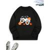 Men's Halloween Ghost Pumpkin Carriage Print Casual Sweatshirt - Long Sleeve Round Neck, For Sports And Everyday Wear.