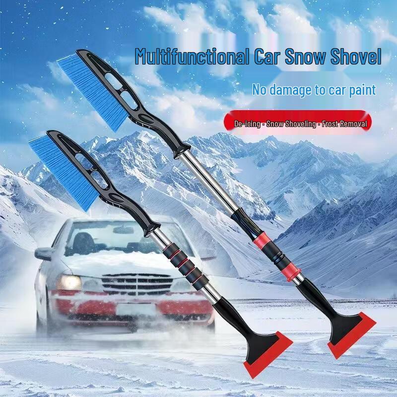 SEE KEAN Retractable Car Snow Shovel & Ice Scraper