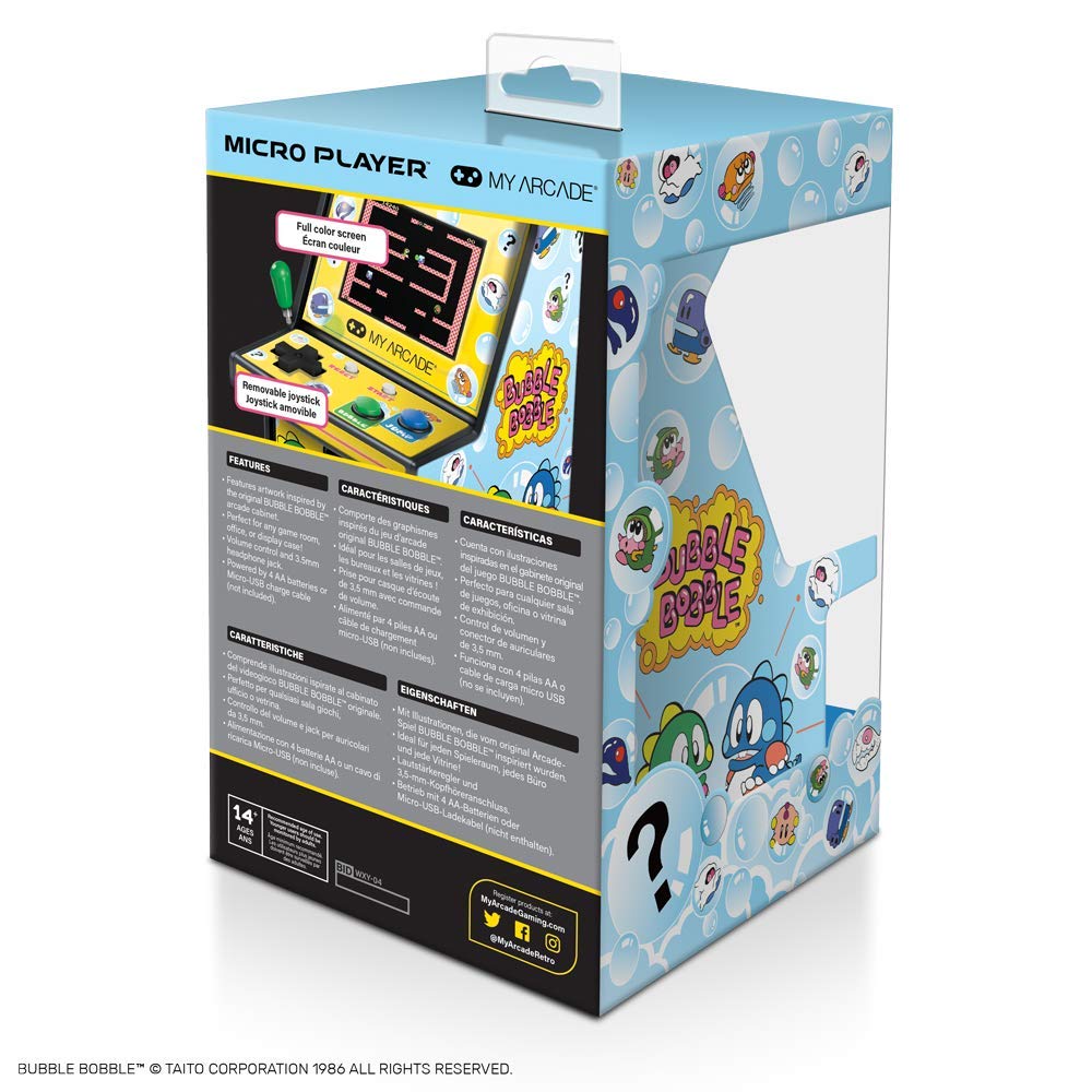 MyArcade Retro Bubble Bobble Amarillo Minijuego de 6.75", (DGUNL-3241)