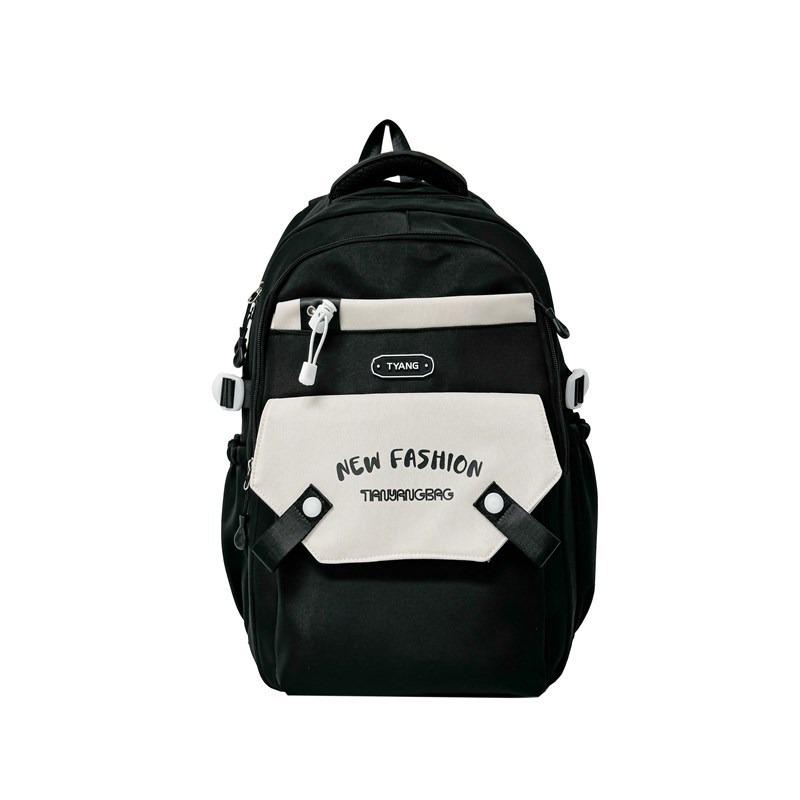 School bag school bag girl junior high school students new large-capacity girl backpack bag big school students contrasting colors popular backpack
