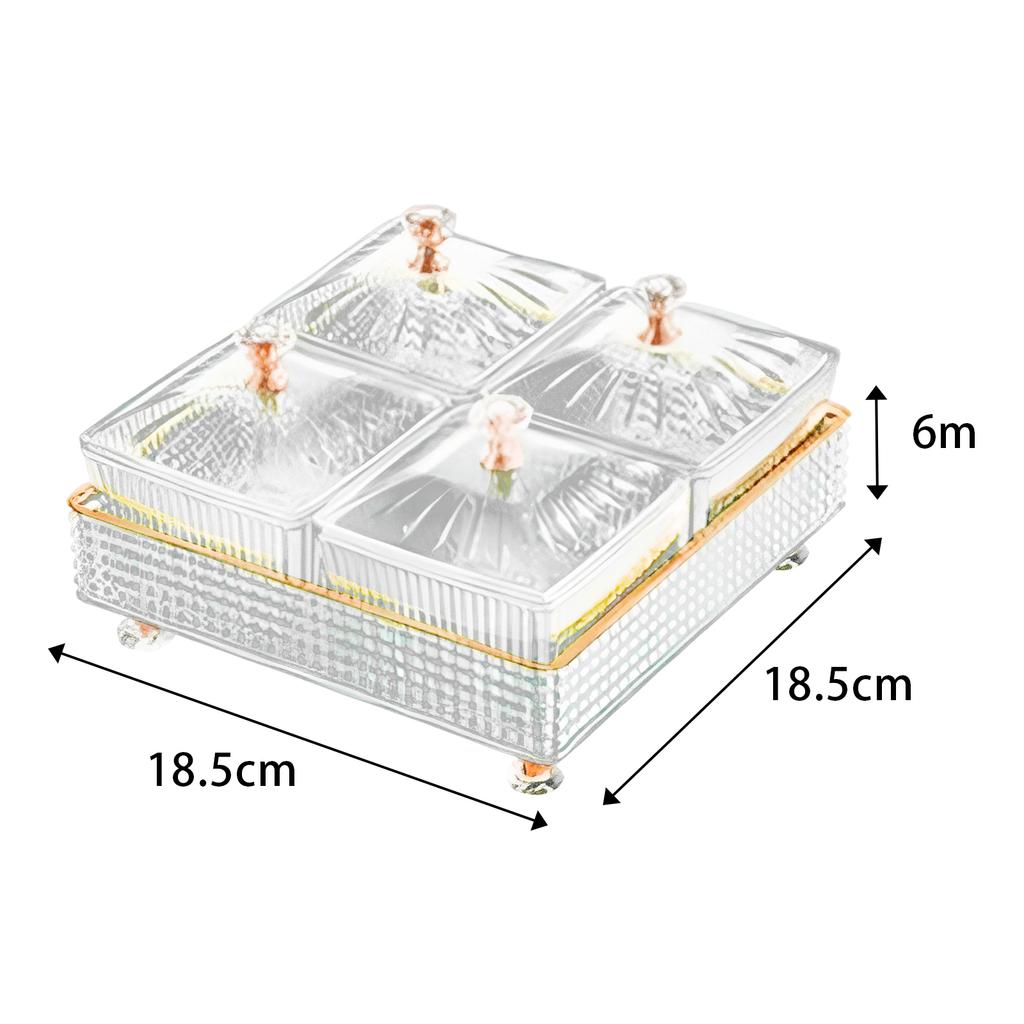 Removable Serving Dishes with Lid Decorative Snacks Tray Fruit Plate Fruit Platter for Candy Dessert Veggies Nuts Snacks