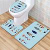 Bathroom Floor Mat Bathroom Mat Toilet Three-Piece Set