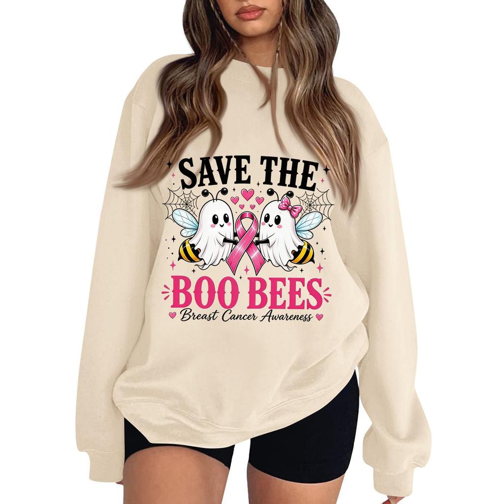 Women's Stylish Casual Long Sleeve Neck Printed Pullover Sweatshirt