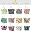 Bohemian Geometric Large Capacity Travel Tote With Zipper Closure For Beach And Casual Use