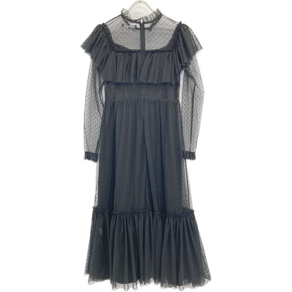 TSURU BY MARIKO OIKAWA Black DR-2230890 Lace One Piece Dress Not Written blackUsed