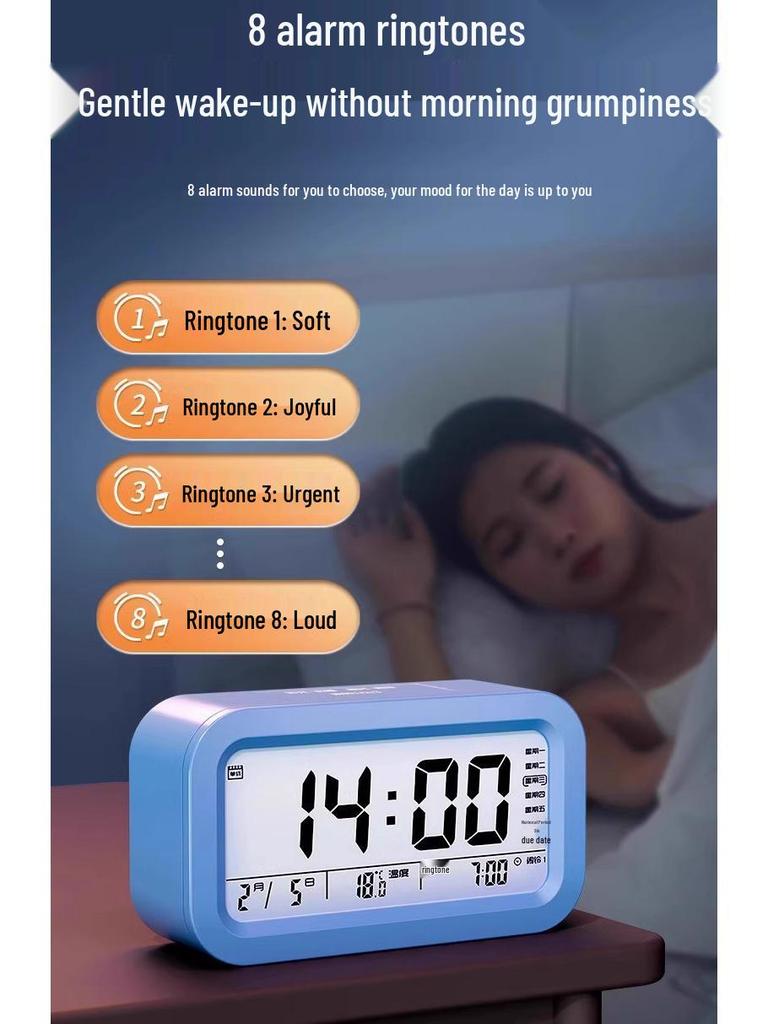 Smart Multifunctional Alarm Clock for Students - Powerful Wake-Up Clock for Kids