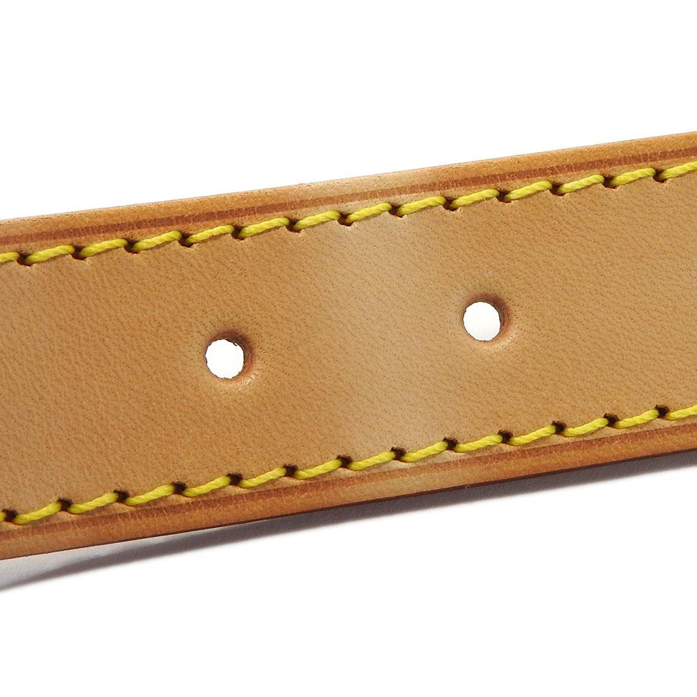 Used LOUIS VUITTON Shoulder Strap Nume Leather Beige Beige Bandouliere for Keepall