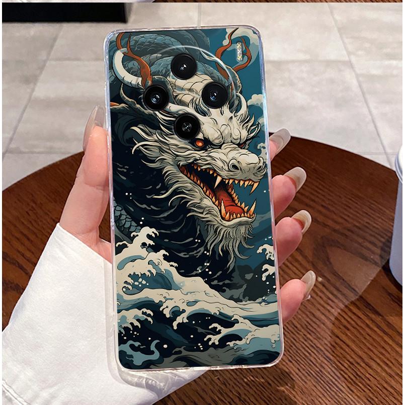 Case For Vivo X100 Transparent TPU Soft Cover For Vivo X100 Pro/X100s Pro Cute Little Panda Pattern Shockproof Couple Shell