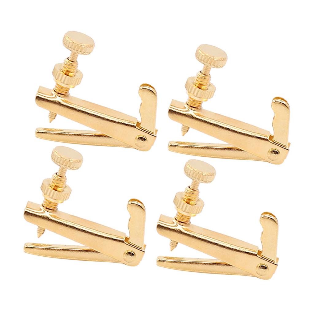 4 PCS Violin Fine Tuners for 4 4 3 4 Violin Alloy String Adjuster Anti Rust Violin Parts