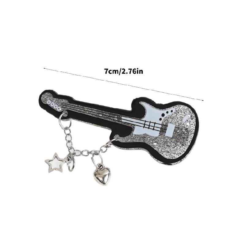 Musikinstrument Haarnadel Acryl Haarspange Sanfter Halt Seiten-Haarspange Für Erwachsene Teenager Konzerte Und Musikfestival