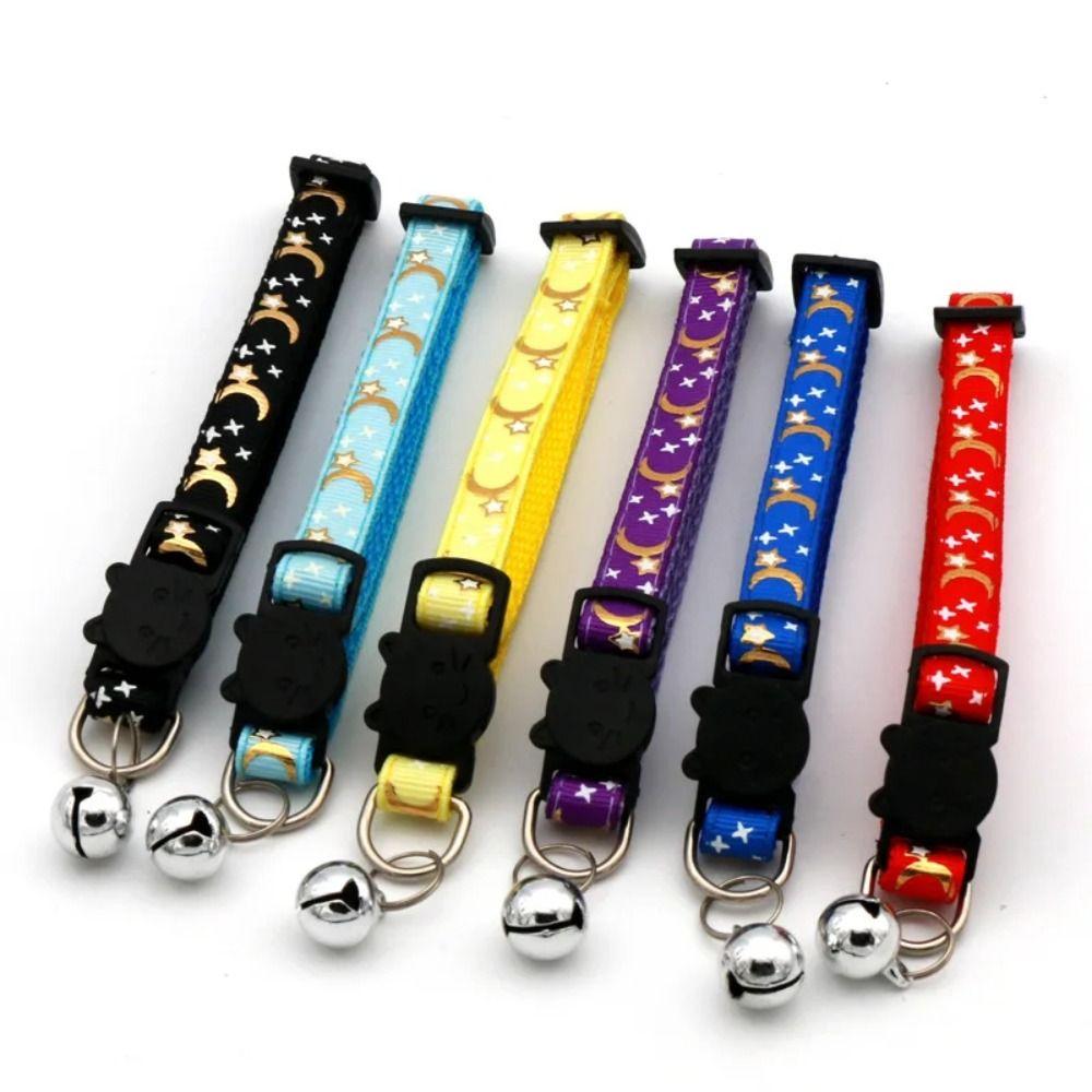 Cartoon Star Moon Pet Collar Adjustable Puppy Necklace for 4Pcs/Set Pet Accessories