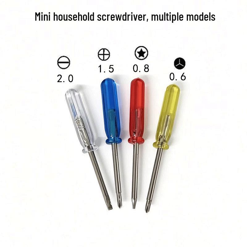 4-in-1 Mini Screwdriver Set: Phillips, Flathead, Triangle, Pentagonal (1.5/2.0mm)