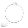 eManco Titanium Steel Round Chain Necklace - Simple European/American Style for Women and Couples, Long Snake Bone Chain, Clavicle Design.