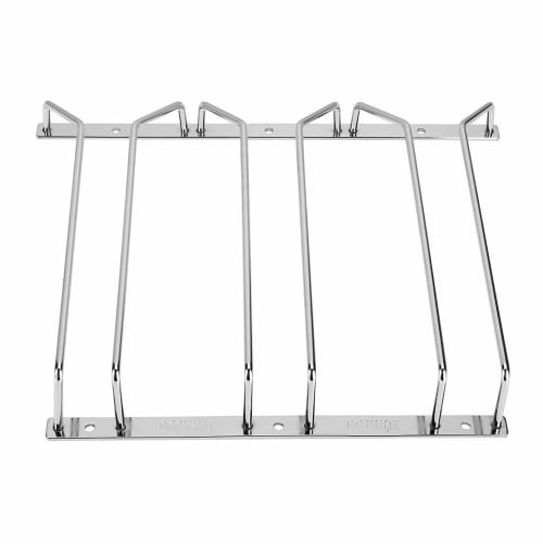 Dianoo Under Cabinet Wine Glass Rack with Hanging Wire, Stemware Rack Holder with Screws, Chrome Finish, 27cm, 3 Rows