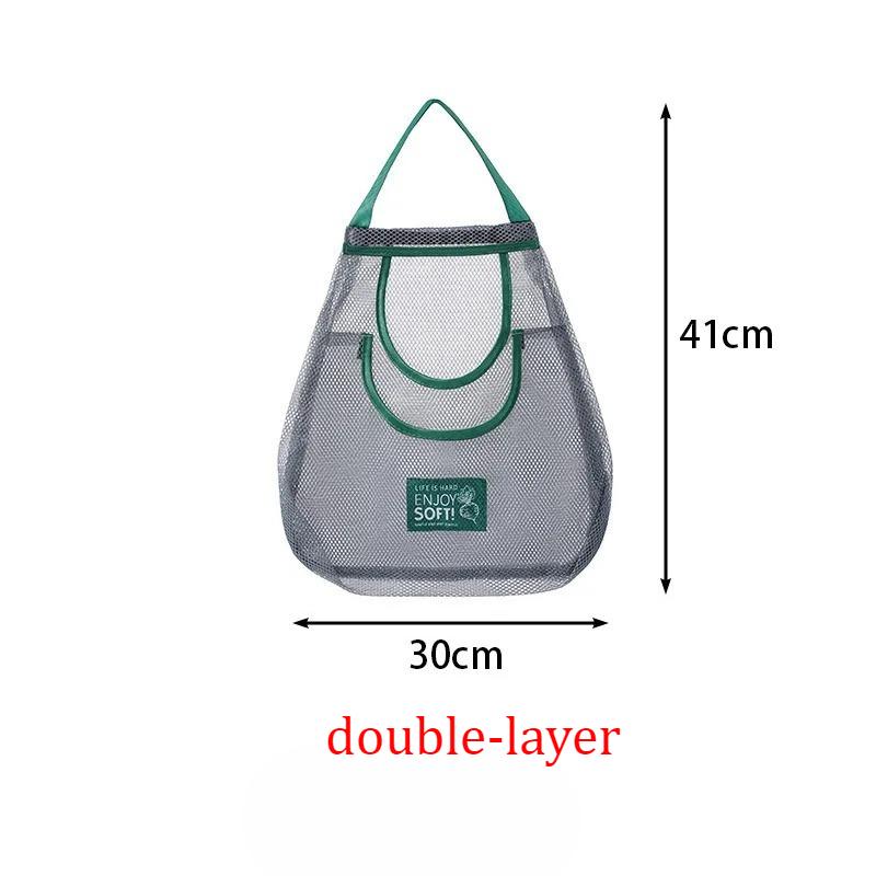 Reusable Storage Bags Kitchen Hanging Mesh Bag Home Fruit And Vegetable Storage Net Bag For Ginger Garlic Potatoes Onions