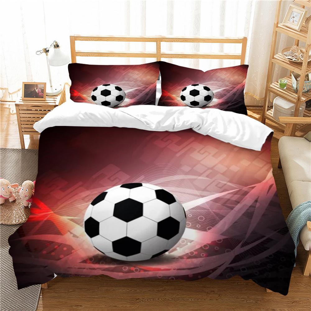 Soccer Duvet Cover Sports Style Home Bedspreads King Queen Size Bedding Fashion Quilt Cover Woman Man Bedding Sets