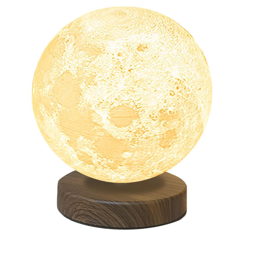 2025 Intelligent Voice Rotating Moon and Planet Bedside Lamp