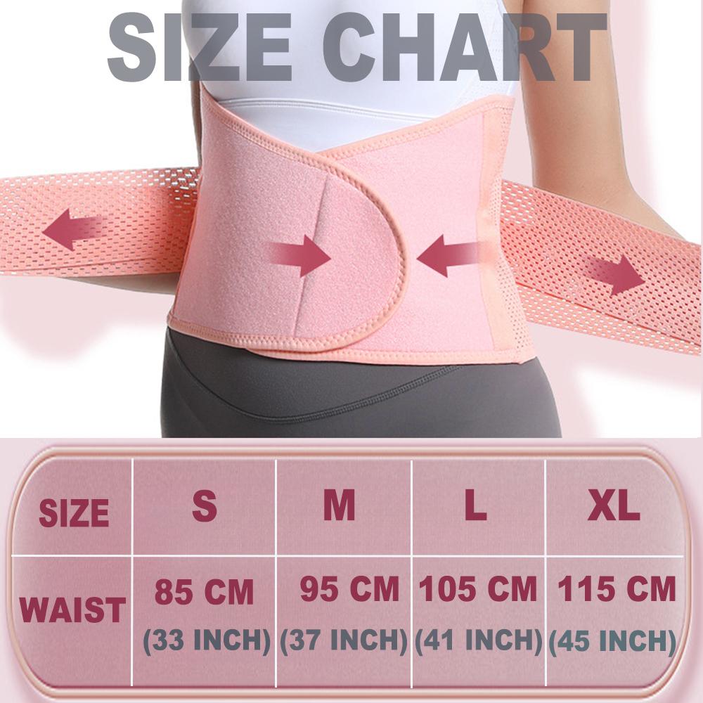 1Pc Pink Waist Trainer Belt For Women - Sports Waist Trimmer Body Shaper Posture Correcter Support For Everyday Wear Workouts